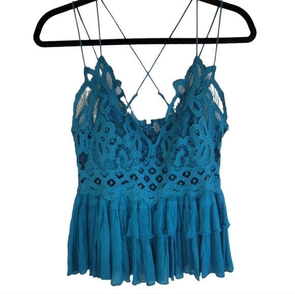 Free People Adella Cami in Teal•M☆HOST PICK ☆ - Picture 5 of 15